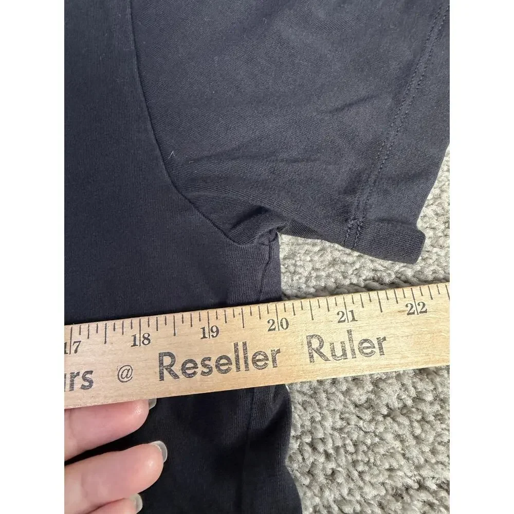 True Religion Shirt Mens L Black Brand Jeans Graphic Crew Neck Tagless Cotton